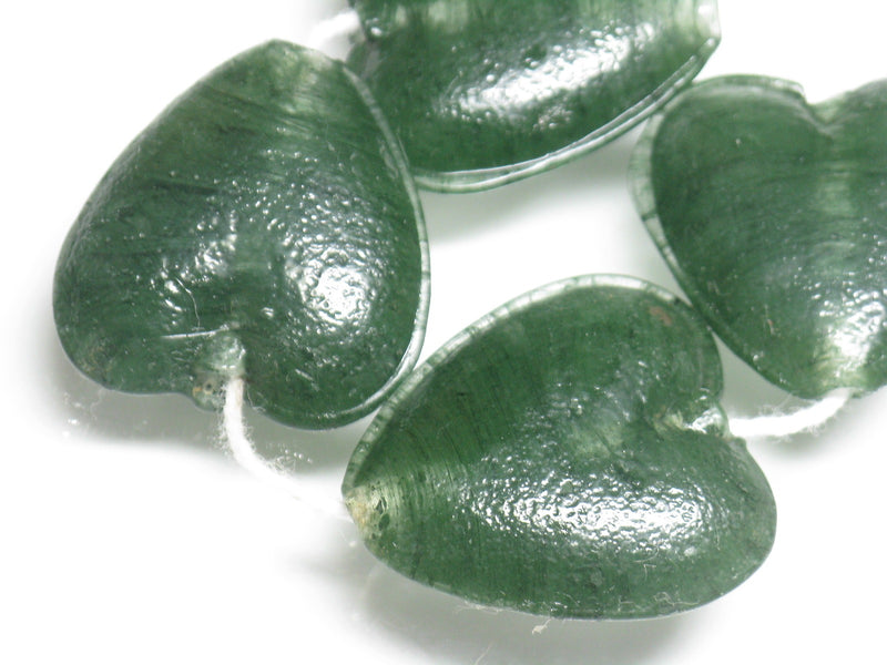 TOKO-BEADS AG074-63N Heart shaped flat glass bead (strand) 27mm AG074-63N ハート型フラットビーズ（連） 27mm Asian bead & African bead  Handmade,Lampeork,bead,asia,india,ethnic,parts,accessory,beads とんぼ玉,ビーズ,トンボ玉,アジア,インド,エスニック,手作り,パーツ,アクセサリー