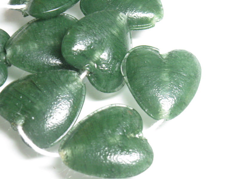 TOKO-BEADS AG074-63N Heart shaped flat glass bead (strand) 27mm AG074-63N ハート型フラットビーズ（連） 27mm Asian bead & African bead  Handmade,Lampeork,bead,asia,india,ethnic,parts,accessory,beads とんぼ玉,ビーズ,トンボ玉,アジア,インド,エスニック,手作り,パーツ,アクセサリー