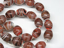 TOKO-BEADS AG076-07N Glass bead (strand) 11~12mm AG076-07N ストライプ柄とんぼ玉（連） 11~12mm Asian bead & African bead  Handmade,Lampeork,bead,asia,india,ethnic,parts,accessory,beads とんぼ玉,ビーズ,トンボ玉,アジア,インド,エスニック,手作り,パーツ,アクセサリー