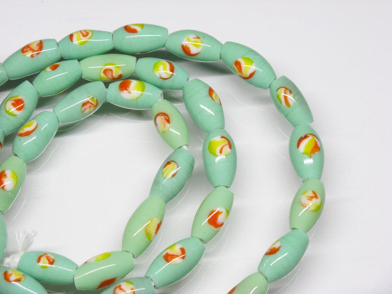 TOKO-BEADS AG076-03N Glass bead (strand) 6~7.5mm AG076-03N とんぼ玉（連） 6~7.5mm Asian bead & African bead  Handmade,Lampeork,bead,asia,india,ethnic,parts,accessory,beads とんぼ玉,ビーズ,トンボ玉,アジア,インド,エスニック,手作り,パーツ,アクセサリー