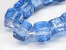 TOKO-BEADS AG077-01N Cubic glass bead (Strand) 8~9mm AG077-01N 単色ガラスキューブ（連） 8~9mm Asian bead & African bead  Handmade,Lampeork,bead,asia,india,ethnic,parts,accessory,beads とんぼ玉,ビーズ,トンボ玉,アジア,インド,エスニック,手作り,パーツ,アクセサリー