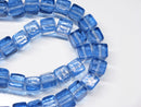 TOKO-BEADS AG077-01N Cubic glass bead (Strand) 8~9mm AG077-01N 単色ガラスキューブ（連） 8~9mm Asian bead & African bead  Handmade,Lampeork,bead,asia,india,ethnic,parts,accessory,beads とんぼ玉,ビーズ,トンボ玉,アジア,インド,エスニック,手作り,パーツ,アクセサリー