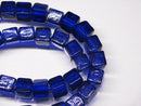 TOKO-BEADS AG077-02N Cubic glass bead (Strand) 8~9mm AG077-02N 単色ガラスキューブ（連） 8~9mm Asian bead & African bead  Handmade,Lampeork,bead,asia,india,ethnic,parts,accessory,beads とんぼ玉,ビーズ,トンボ玉,アジア,インド,エスニック,手作り,パーツ,アクセサリー
