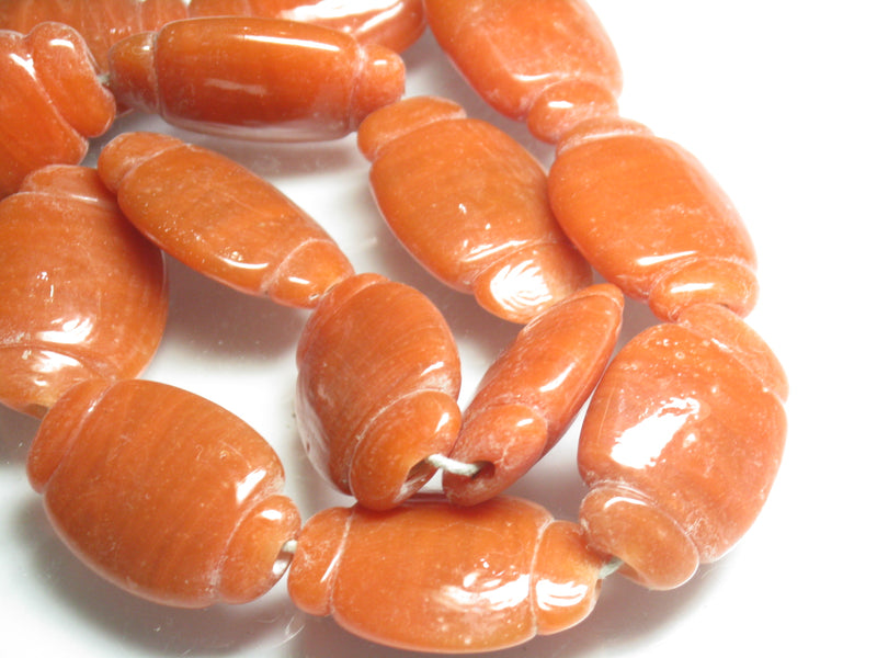 TOKO-BEADS AG078-02N Glass bead (strand) 19~20mm AG078-02N オーバルビーズ（連） 19~20mm Asian bead & African bead  Handmade,Lampeork,bead,asia,india,ethnic,parts,accessory,beads とんぼ玉,ビーズ,トンボ玉,アジア,インド,エスニック,手作り,パーツ,アクセサリー