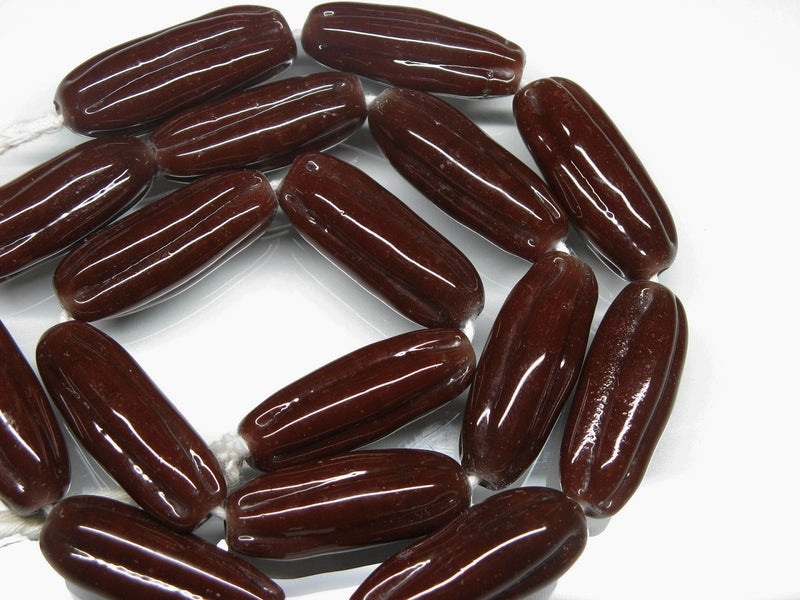 TOKO-BEADS AG099-02N Glass bead(Strand) 10mm AG099-02N 大型ナツメ型ビーズ（連） 10mm Asian bead & African bead  Handmade,Lampeork,bead,asia,india,ethnic,parts,accessory,beads とんぼ玉,ビーズ,トンボ玉,アジア,インド,エスニック,手作り,パーツ,アクセサリー