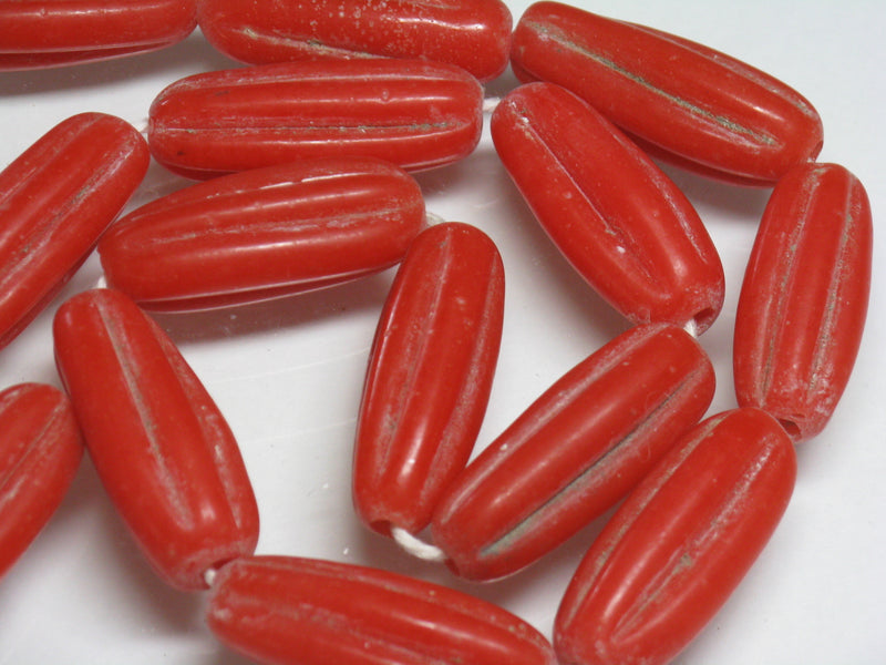 TOKO-BEADS AG099-13N Glass bead(Strand) 11~12mm AG099-13N 大型ナツメ型ビーズ（連） 11~12mm Asian bead & African bead  Handmade,Lampeork,bead,asia,india,ethnic,parts,accessory,beads とんぼ玉,ビーズ,トンボ玉,アジア,インド,エスニック,手作り,パーツ,アクセサリー