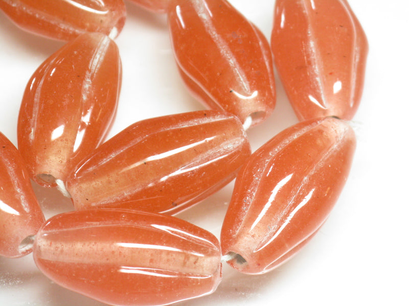TOKO-BEADS AG099-23N Glass bead(Strand) 15~16mm AG099-23N 大型ナツメ型ビーズ（連） 15~16mm Asian bead & African bead  Handmade,Lampeork,bead,asia,india,ethnic,parts,accessory,beads とんぼ玉,ビーズ,トンボ玉,アジア,インド,エスニック,手作り,パーツ,アクセサリー