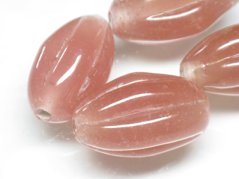 TOKO-BEADS AG099-24N Glass bead(Strand) 15~16mm AG099-24N 大型ナツメ型ビーズ（連） 15~16mm Asian bead & African bead  Handmade,Lampeork,bead,asia,india,ethnic,parts,accessory,beads とんぼ玉,ビーズ,トンボ玉,アジア,インド,エスニック,手作り,パーツ,アクセサリー