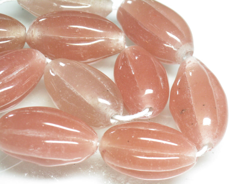 TOKO-BEADS AG099-24N Glass bead(Strand) 15~16mm AG099-24N 大型ナツメ型ビーズ（連） 15~16mm Asian bead & African bead  Handmade,Lampeork,bead,asia,india,ethnic,parts,accessory,beads とんぼ玉,ビーズ,トンボ玉,アジア,インド,エスニック,手作り,パーツ,アクセサリー