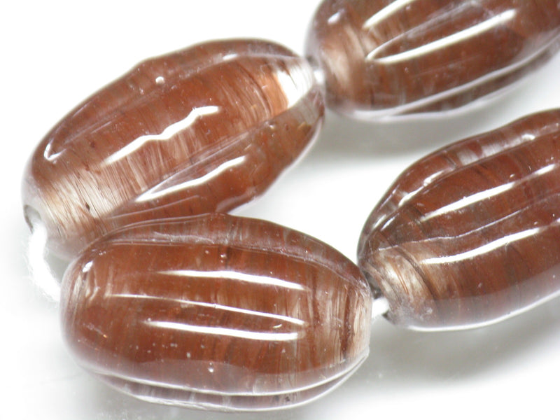 TOKO-BEADS AG099-28N Glass bead(Strand) 15~16mm AG099-28N 大型ナツメ型ビーズ（連） 15~16mm Asian bead & African bead  Handmade,Lampeork,bead,asia,india,ethnic,parts,accessory,beads とんぼ玉,ビーズ,トンボ玉,アジア,インド,エスニック,手作り,パーツ,アクセサリー