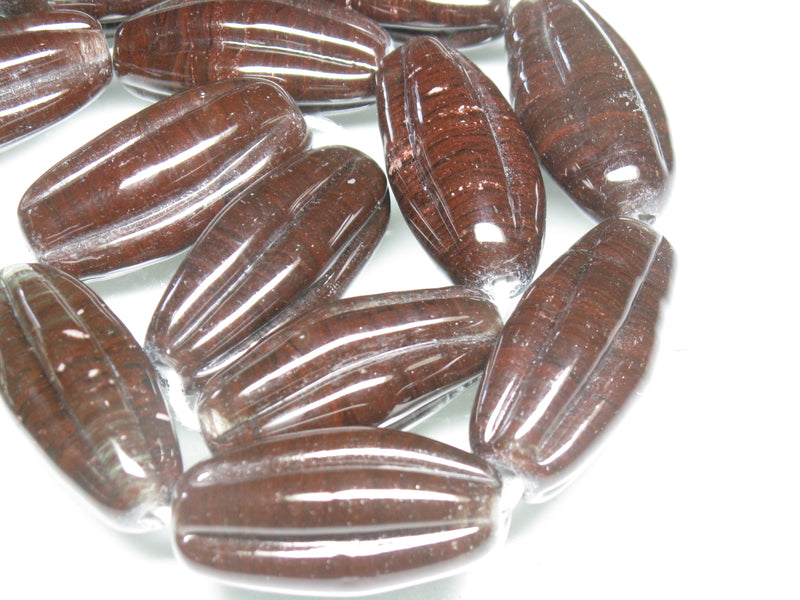 TOKO-BEADS AG099-31N Glass bead(Strand) 16~18mm AG099-31N 大型ナツメ型ビーズ（連） 16~18mm Asian bead & African bead  Handmade,Lampeork,bead,asia,india,ethnic,parts,accessory,beads とんぼ玉,ビーズ,トンボ玉,アジア,インド,エスニック,手作り,パーツ,アクセサリー