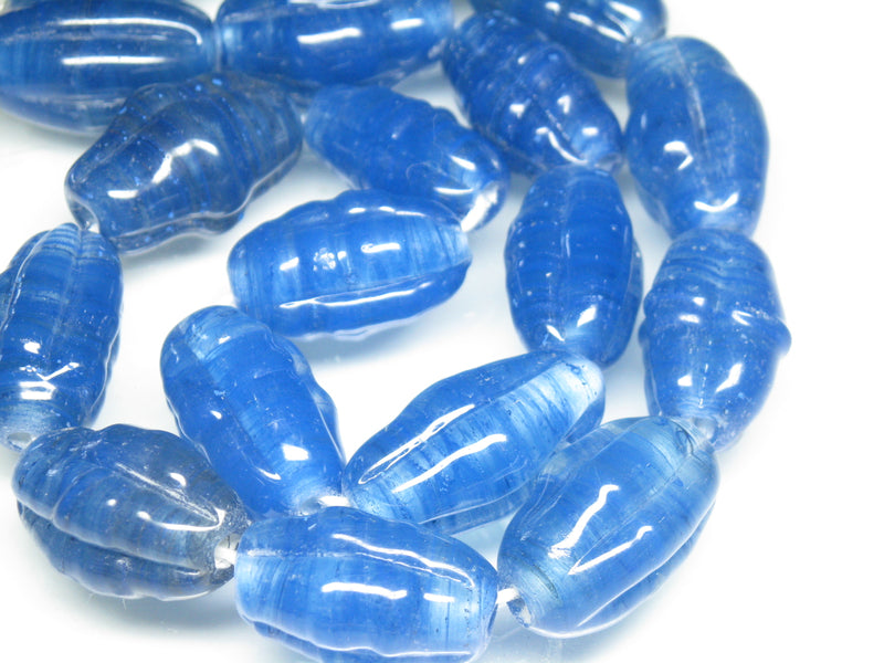 TOKO-BEADS AG099-33N Glass bead(Strand) 13~15mm AG099-33N 大型ナツメ型ビーズ（連） 13~15mm Asian bead & African bead  Handmade,Lampeork,bead,asia,india,ethnic,parts,accessory,beads とんぼ玉,ビーズ,トンボ玉,アジア,インド,エスニック,手作り,パーツ,アクセサリー