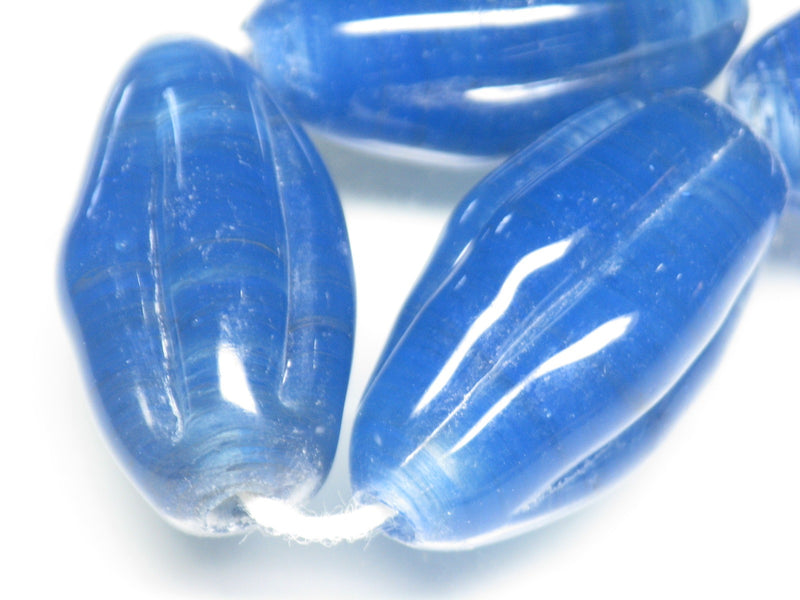 TOKO-BEADS AG099-34N Glass bead(Strand) 13~15mm AG099-34N 大型ナツメ型ビーズ（連） 13~15mm Asian bead & African bead  Handmade,Lampeork,bead,asia,india,ethnic,parts,accessory,beads とんぼ玉,ビーズ,トンボ玉,アジア,インド,エスニック,手作り,パーツ,アクセサリー