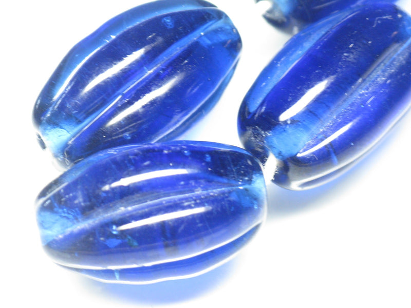 TOKO-BEADS AG099-37N Glass bead(Strand) 16~18mm AG099-37N 大型ナツメ型ビーズ（連） 16~18mm Asian bead & African bead  Handmade,Lampeork,bead,asia,india,ethnic,parts,accessory,beads とんぼ玉,ビーズ,トンボ玉,アジア,インド,エスニック,手作り,パーツ,アクセサリー