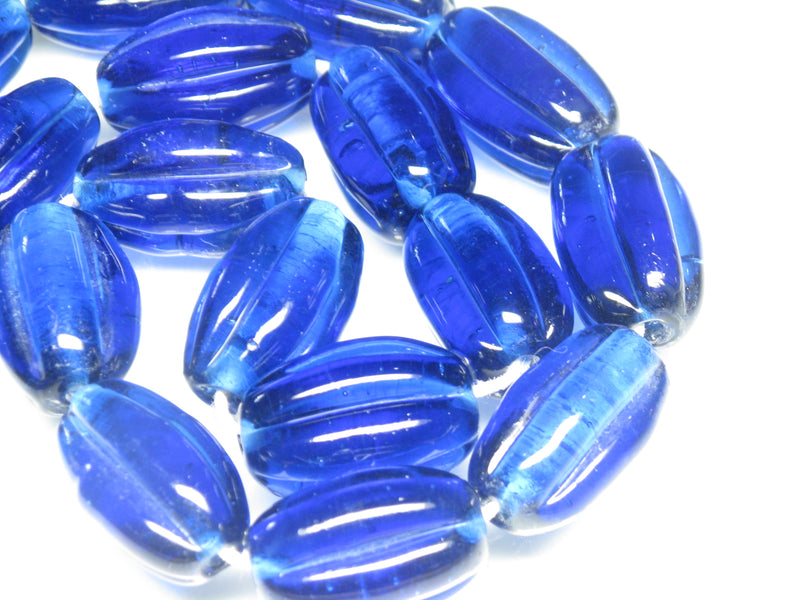 TOKO-BEADS AG099-37N Glass bead(Strand) 16~18mm AG099-37N 大型ナツメ型ビーズ（連） 16~18mm Asian bead & African bead  Handmade,Lampeork,bead,asia,india,ethnic,parts,accessory,beads とんぼ玉,ビーズ,トンボ玉,アジア,インド,エスニック,手作り,パーツ,アクセサリー