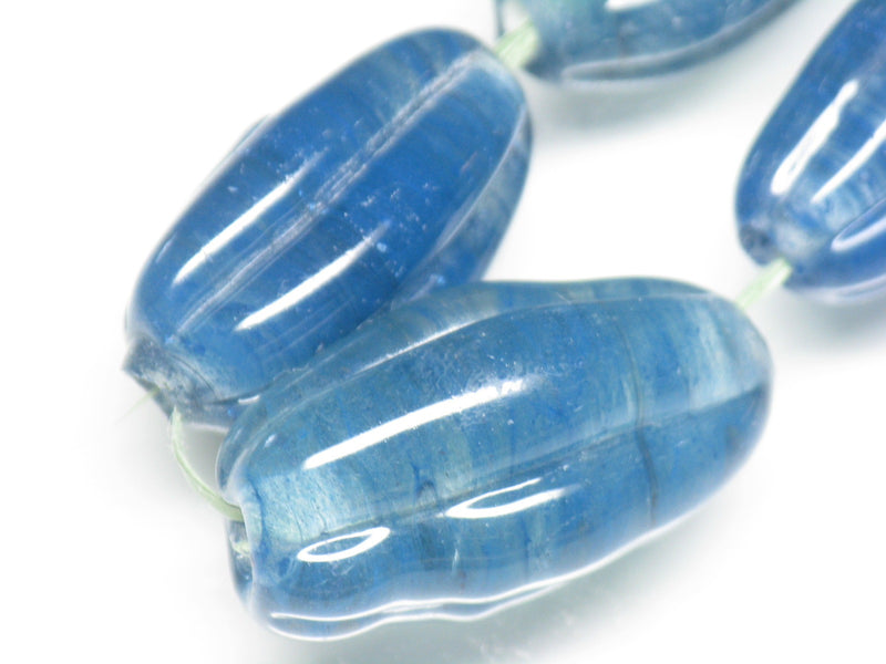 TOKO-BEADS AG099-42N Glass bead(Strand) 15~16mm AG099-42N 大型ナツメ型ビーズ（連） 15~16mm Asian bead & African bead  Handmade,Lampeork,bead,asia,india,ethnic,parts,accessory,beads とんぼ玉,ビーズ,トンボ玉,アジア,インド,エスニック,手作り,パーツ,アクセサリー