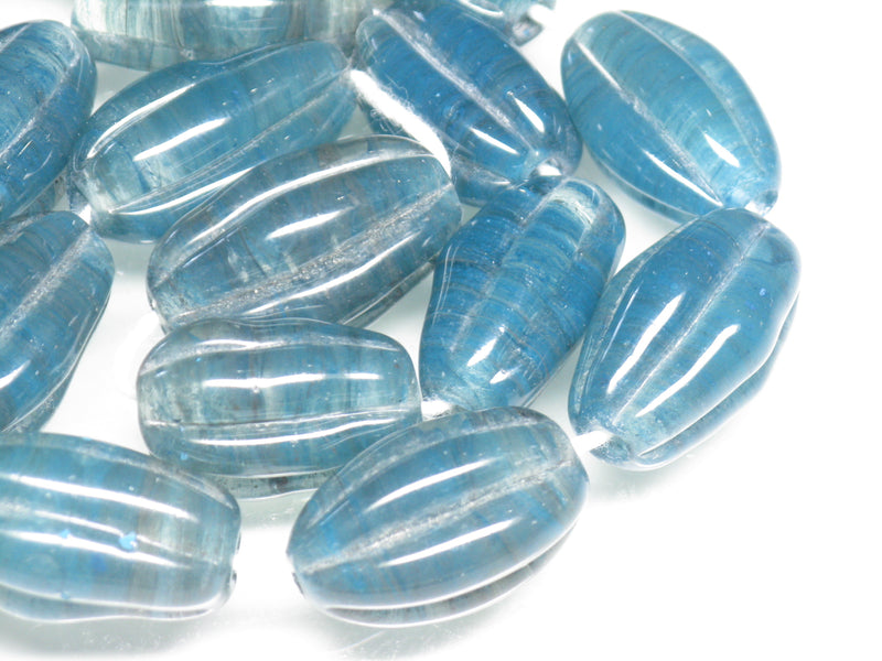 TOKO-BEADS AG099-43N Glass bead(Strand) 13~15mm AG099-43N 大型ナツメ型ビーズ（連） 13~15mm Asian bead & African bead  Handmade,Lampeork,bead,asia,india,ethnic,parts,accessory,beads とんぼ玉,ビーズ,トンボ玉,アジア,インド,エスニック,手作り,パーツ,アクセサリー