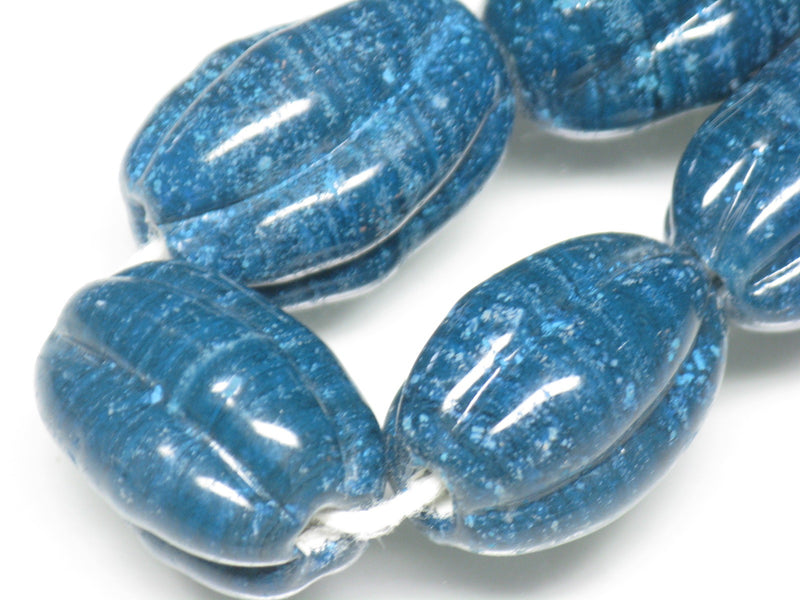 TOKO-BEADS AG099-44N Glass bead(Strand) 18~19mm AG099-44N 大型ナツメ型ビーズ（連） 18~19mm Asian bead & African bead  Handmade,Lampeork,bead,asia,india,ethnic,parts,accessory,beads とんぼ玉,ビーズ,トンボ玉,アジア,インド,エスニック,手作り,パーツ,アクセサリー