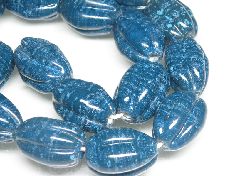 TOKO-BEADS AG099-44N Glass bead(Strand) 18~19mm AG099-44N 大型ナツメ型ビーズ（連） 18~19mm Asian bead & African bead  Handmade,Lampeork,bead,asia,india,ethnic,parts,accessory,beads とんぼ玉,ビーズ,トンボ玉,アジア,インド,エスニック,手作り,パーツ,アクセサリー