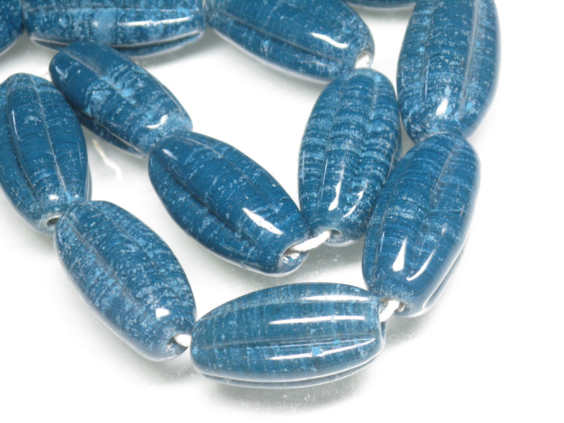 TOKO-BEADS AG099-45N Glass bead(Strand) 14~15mm AG099-45N 大型ナツメ型ビーズ（連） 14~15mm Asian bead & African bead  Handmade,Lampeork,bead,asia,india,ethnic,parts,accessory,beads とんぼ玉,ビーズ,トンボ玉,アジア,インド,エスニック,手作り,パーツ,アクセサリー
