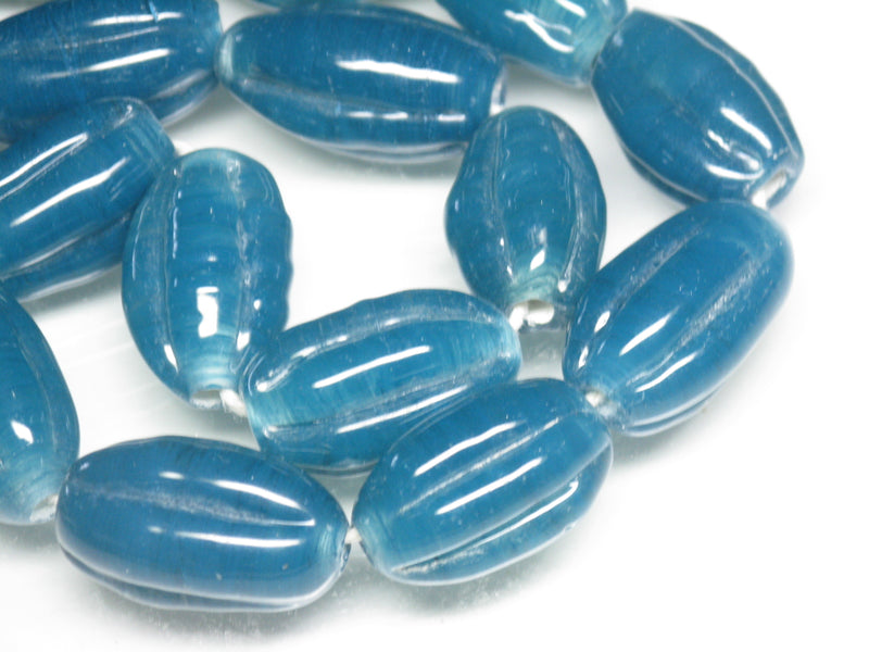 TOKO-BEADS AG099-46N Glass bead(Strand) 14~15mm AG099-46N 大型ナツメ型ビーズ（連） 14~15mm Asian bead & African bead  Handmade,Lampeork,bead,asia,india,ethnic,parts,accessory,beads とんぼ玉,ビーズ,トンボ玉,アジア,インド,エスニック,手作り,パーツ,アクセサリー