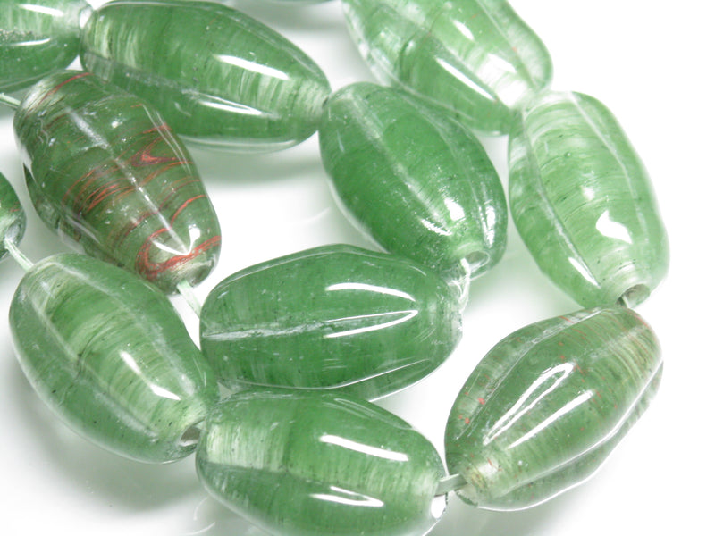 TOKO-BEADS AG099-51N Glass bead(Strand) 15~16mm AG099-51N 大型ナツメ型ビーズ（連） 15~16mm Asian bead & African bead  Handmade,Lampeork,bead,asia,india,ethnic,parts,accessory,beads とんぼ玉,ビーズ,トンボ玉,アジア,インド,エスニック,手作り,パーツ,アクセサリー