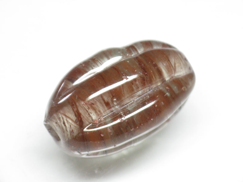 TOKO-BEADS AG099-28S Glass bead 15~16mm AG099-28S 大型ナツメ型ビーズ 15~16mm Asian bead & African bead  Handmade,Lampeork,bead,asia,india,ethnic,parts,accessory,beads とんぼ玉,ビーズ,トンボ玉,アジア,インド,エスニック,手作り,パーツ,アクセサリー