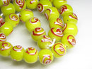 TOKO-BEADS AG102-02N Glass bead (strand) 10~11mm AG102-02N リボン模様のとんぼ玉（連） 10~11mm Asian bead & African bead  Handmade,Lampeork,bead,asia,india,ethnic,parts,accessory,beads とんぼ玉,ビーズ,トンボ玉,アジア,インド,エスニック,手作り,パーツ,アクセサリー