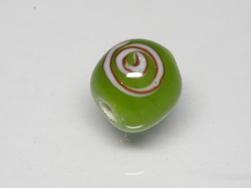TOKO-BEADS AG102-03S Glass bead 10~11mm AG102-03S リボン模様のとんぼ玉 10~11mm Asian bead & African bead  Handmade,Lampeork,bead,asia,india,ethnic,parts,accessory,beads とんぼ玉,ビーズ,トンボ玉,アジア,インド,エスニック,手作り,パーツ,アクセサリー