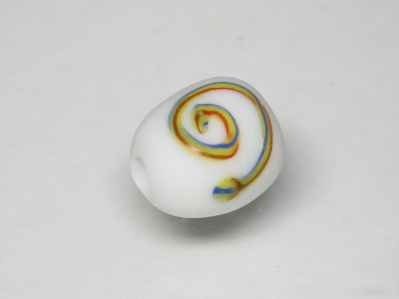 TOKO-BEADS AG102-05S Glass bead 10~11mm AG102-05S リボン模様のとんぼ玉 10~11mm Asian bead & African bead  Handmade,Lampeork,bead,asia,india,ethnic,parts,accessory,beads とんぼ玉,ビーズ,トンボ玉,アジア,インド,エスニック,手作り,パーツ,アクセサリー