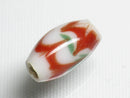 TOKO-BEADS AG103-09 Arrow feather pattern glass bead 8mm AG103-09 矢羽模様とんぼ玉 8mm Asian bead & African bead  Handmade,Lampeork,bead,asia,india,ethnic,parts,accessory,beads とんぼ玉,ビーズ,トンボ玉,アジア,インド,エスニック,手作り,パーツ,アクセサリー