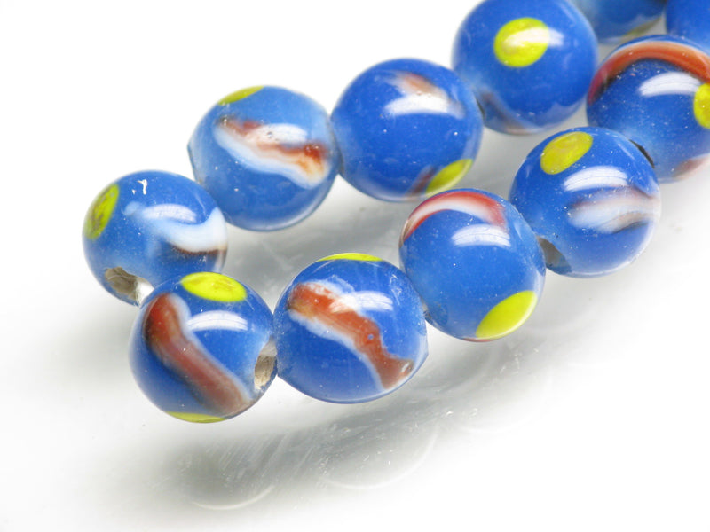 TOKO-BEADS AG105-09N Glass bead (strand) 8.5~9.5mm AG105-09N とんぼ玉（連） 8.5~9.5mm Asian bead & African bead  Handmade,Lampeork,bead,asia,india,ethnic,parts,accessory,beads とんぼ玉,ビーズ,トンボ玉,アジア,インド,エスニック,手作り,パーツ,アクセサリー