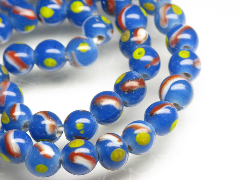 TOKO-BEADS AG105-09N Glass bead (strand) 8.5~9.5mm AG105-09N とんぼ玉（連） 8.5~9.5mm Asian bead & African bead  Handmade,Lampeork,bead,asia,india,ethnic,parts,accessory,beads とんぼ玉,ビーズ,トンボ玉,アジア,インド,エスニック,手作り,パーツ,アクセサリー