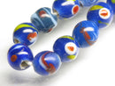 TOKO-BEADS AG105-11N Glass bead (strand) 9~10.5mm AG105-11N とんぼ玉（連） 9~10.5mm Asian bead & African bead  Handmade,Lampeork,bead,asia,india,ethnic,parts,accessory,beads とんぼ玉,ビーズ,トンボ玉,アジア,インド,エスニック,手作り,パーツ,アクセサリー