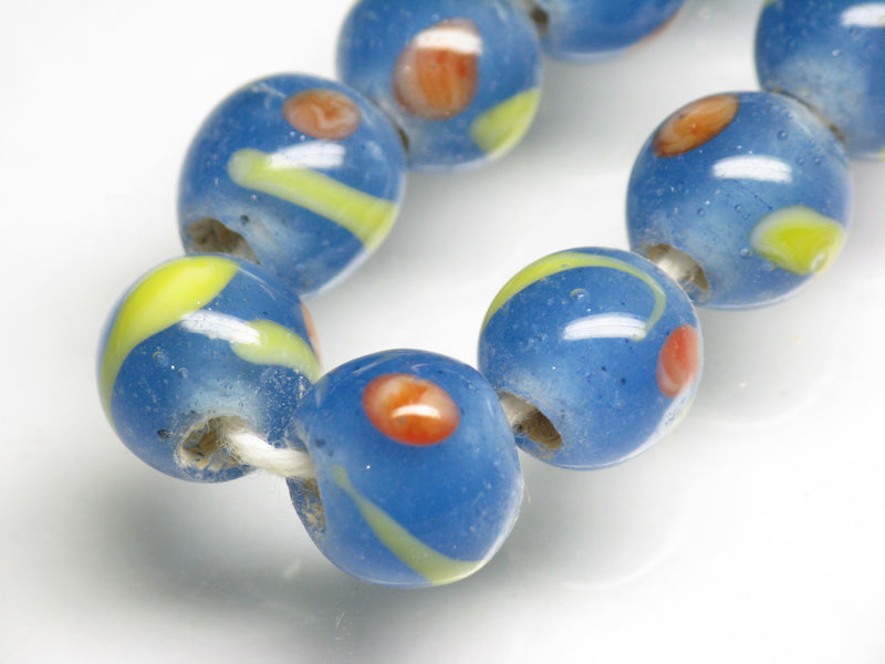 TOKO-BEADS AG105-12N Glass bead (strand) 8.5~10.5mm AG105-12N とんぼ玉（連） 8.5~10.5mm Asian bead & African bead  Handmade,Lampeork,bead,asia,india,ethnic,parts,accessory,beads とんぼ玉,ビーズ,トンボ玉,アジア,インド,エスニック,手作り,パーツ,アクセサリー
