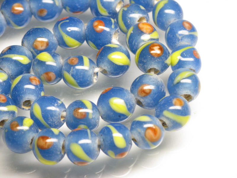 TOKO-BEADS AG105-12N Glass bead (strand) 8.5~10.5mm AG105-12N とんぼ玉（連） 8.5~10.5mm Asian bead & African bead  Handmade,Lampeork,bead,asia,india,ethnic,parts,accessory,beads とんぼ玉,ビーズ,トンボ玉,アジア,インド,エスニック,手作り,パーツ,アクセサリー