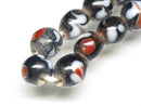 TOKO-BEADS AG106-01N Glass bead (strand) 8~10mm AG106-01N とんぼ玉（連/在庫限り） 8~10mm Asian bead & African bead  Handmade,Lampeork,bead,asia,india,ethnic,parts,accessory,beads とんぼ玉,ビーズ,トンボ玉,アジア,インド,エスニック,手作り,パーツ,アクセサリー
