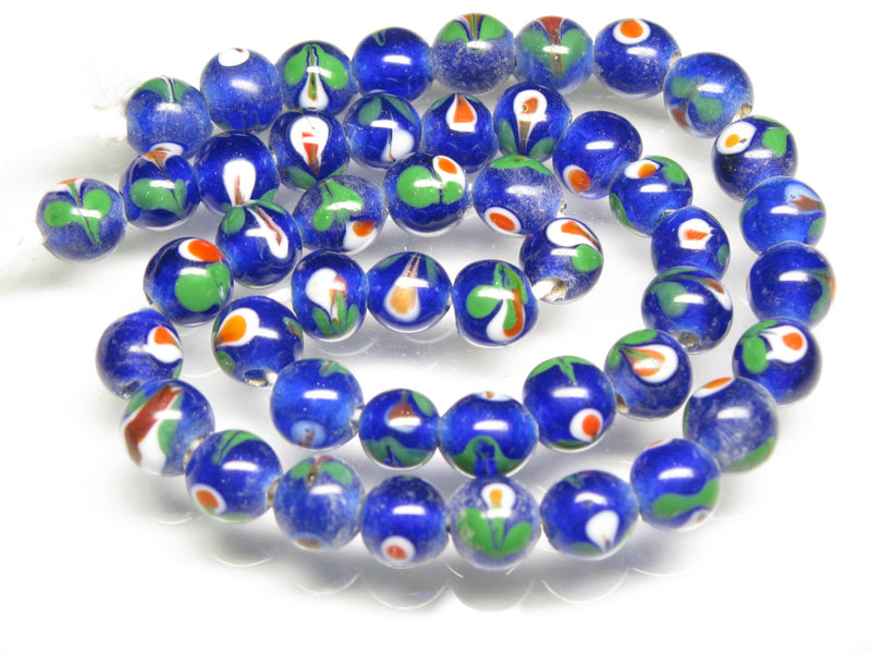 TOKO-BEADS AG106-04N Glass bead (strand) 8~9.5mm AG106-04N とんぼ玉（連/在庫限り） 8~9.5mm Asian bead & African bead  Handmade,Lampeork,bead,asia,india,ethnic,parts,accessory,beads とんぼ玉,ビーズ,トンボ玉,アジア,インド,エスニック,手作り,パーツ,アクセサリー