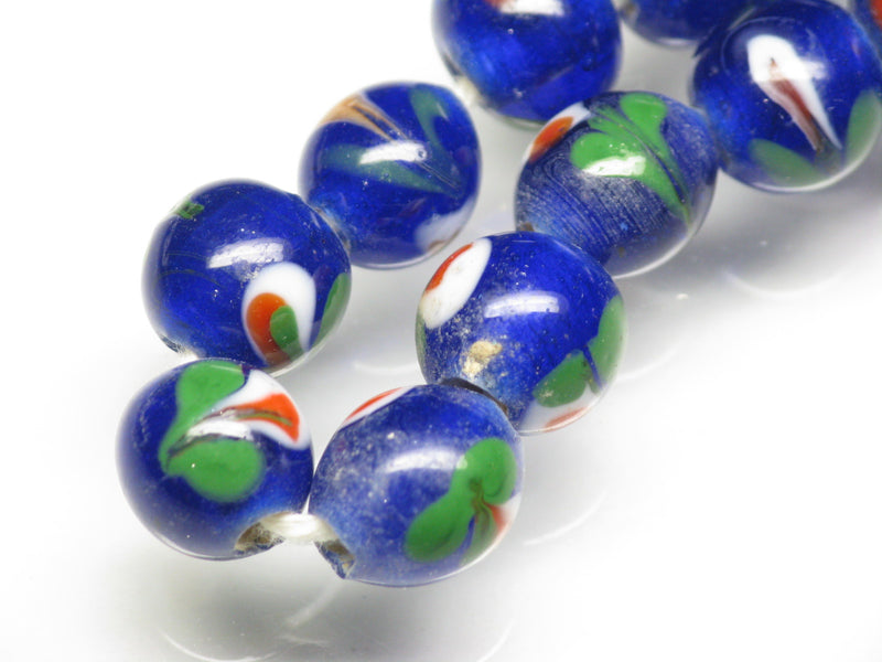 TOKO-BEADS AG106-04N Glass bead (strand) 8~9.5mm AG106-04N とんぼ玉（連/在庫限り） 8~9.5mm Asian bead & African bead  Handmade,Lampeork,bead,asia,india,ethnic,parts,accessory,beads とんぼ玉,ビーズ,トンボ玉,アジア,インド,エスニック,手作り,パーツ,アクセサリー