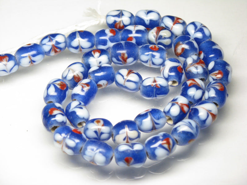 TOKO-BEADS AG106-05N Glass bead (strand) 8~9mm AG106-05N とんぼ玉（連/在庫限り） 8~9mm Asian bead & African bead  Handmade,Lampeork,bead,asia,india,ethnic,parts,accessory,beads とんぼ玉,ビーズ,トンボ玉,アジア,インド,エスニック,手作り,パーツ,アクセサリー