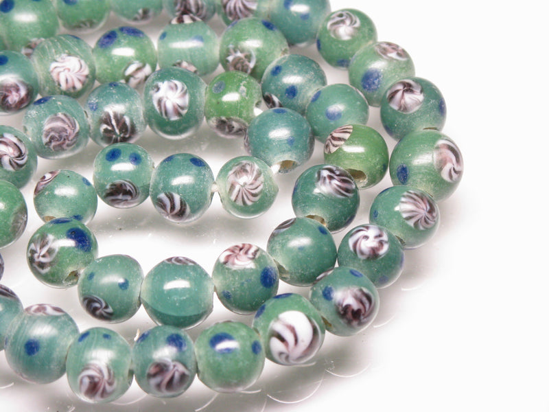 TOKO-BEADS AG106-06N Glass bead (strand) 9~10mm AG106-06N とんぼ玉（連/在庫限り） 9~10mm Asian bead & African bead  Handmade,Lampeork,bead,asia,india,ethnic,parts,accessory,beads とんぼ玉,ビーズ,トンボ玉,アジア,インド,エスニック,手作り,パーツ,アクセサリー