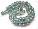 TOKO-BEADS AG106-07N Glass bead (strand) 9~11mm AG106-07N とんぼ玉（連/在庫限り） 9~11mm Asian bead & African bead  Handmade,Lampeork,bead,asia,india,ethnic,parts,accessory,beads とんぼ玉,ビーズ,トンボ玉,アジア,インド,エスニック,手作り,パーツ,アクセサリー