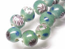 TOKO-BEADS AG106-07N Glass bead (strand) 9~11mm AG106-07N とんぼ玉（連/在庫限り） 9~11mm Asian bead & African bead  Handmade,Lampeork,bead,asia,india,ethnic,parts,accessory,beads とんぼ玉,ビーズ,トンボ玉,アジア,インド,エスニック,手作り,パーツ,アクセサリー