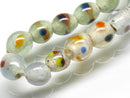 TOKO-BEADS AG106-10N Glass bead (strand) 8~9mm AG106-10N とんぼ玉（連/在庫限り） 8~9mm Asian bead & African bead  Handmade,Lampeork,bead,asia,india,ethnic,parts,accessory,beads とんぼ玉,ビーズ,トンボ玉,アジア,インド,エスニック,手作り,パーツ,アクセサリー