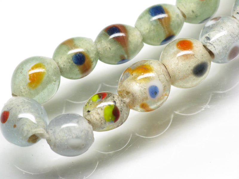 TOKO-BEADS AG106-10N Glass bead (strand) 8~9mm AG106-10N とんぼ玉（連/在庫限り） 8~9mm Asian bead & African bead  Handmade,Lampeork,bead,asia,india,ethnic,parts,accessory,beads とんぼ玉,ビーズ,トンボ玉,アジア,インド,エスニック,手作り,パーツ,アクセサリー