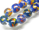 TOKO-BEADS AG106-14N Glass bead (strand) 7.5~10mm AG106-14N とんぼ玉（連/在庫限り） 7.5~10mm Asian bead & African bead  Handmade,Lampeork,bead,asia,india,ethnic,parts,accessory,beads とんぼ玉,ビーズ,トンボ玉,アジア,インド,エスニック,手作り,パーツ,アクセサリー