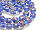 TOKO-BEADS AG106-15N Glass bead (strand) 8~9mm AG106-15N とんぼ玉（連/在庫限り） 8~9mm Asian bead & African bead  Handmade,Lampeork,bead,asia,india,ethnic,parts,accessory,beads とんぼ玉,ビーズ,トンボ玉,アジア,インド,エスニック,手作り,パーツ,アクセサリー