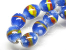 TOKO-BEADS AG106-18N Glass bead (strand) 8.5~9.5mm AG106-18N とんぼ玉（連/在庫限り） 8.5~9.5mm Asian bead & African bead  Handmade,Lampeork,bead,asia,india,ethnic,parts,accessory,beads とんぼ玉,ビーズ,トンボ玉,アジア,インド,エスニック,手作り,パーツ,アクセサリー