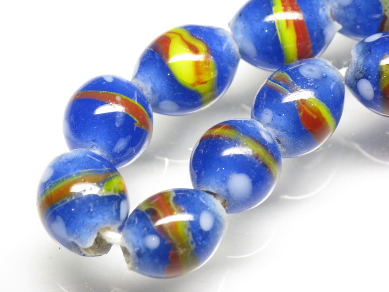 TOKO-BEADS AG106-18N Glass bead (strand) 8.5~9.5mm AG106-18N とんぼ玉（連/在庫限り） 8.5~9.5mm Asian bead & African bead  Handmade,Lampeork,bead,asia,india,ethnic,parts,accessory,beads とんぼ玉,ビーズ,トンボ玉,アジア,インド,エスニック,手作り,パーツ,アクセサリー