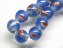 TOKO-BEADS AG106-19N Glass bead (strand) 8~8.5mm AG106-19N とんぼ玉（連/在庫限り） 8~8.5mm Asian bead & African bead  Handmade,Lampeork,bead,asia,india,ethnic,parts,accessory,beads とんぼ玉,ビーズ,トンボ玉,アジア,インド,エスニック,手作り,パーツ,アクセサリー